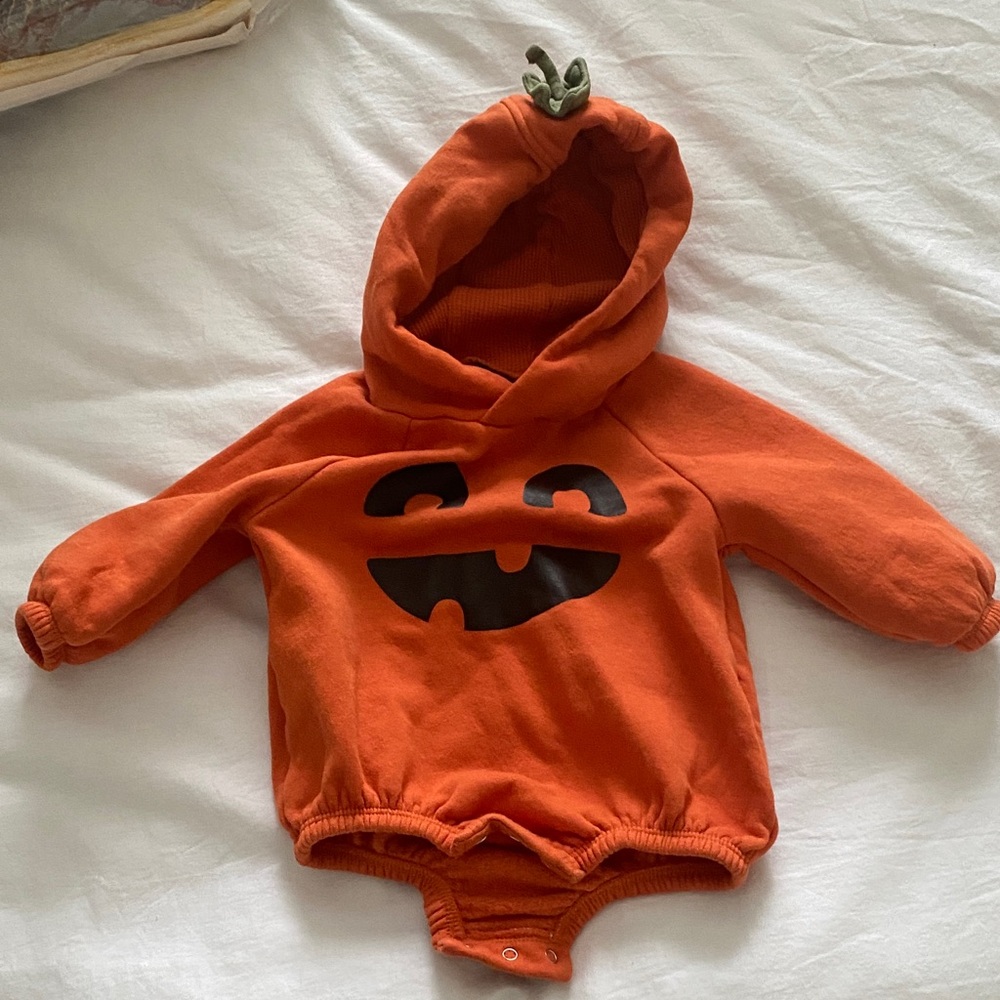 Old Navy Orange Pumpkin Hoodie One-Piece